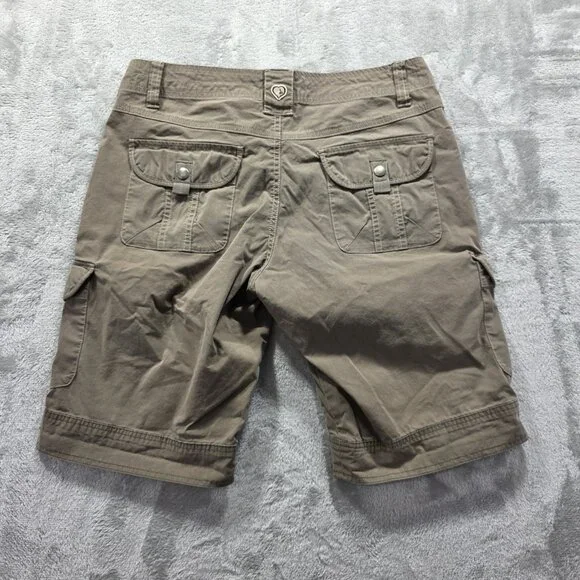 Kuhl Shorts Womens 6 Brown Cargo Pockets Hiking Camping Splash 11" Inseam - Picture 2 of 14
